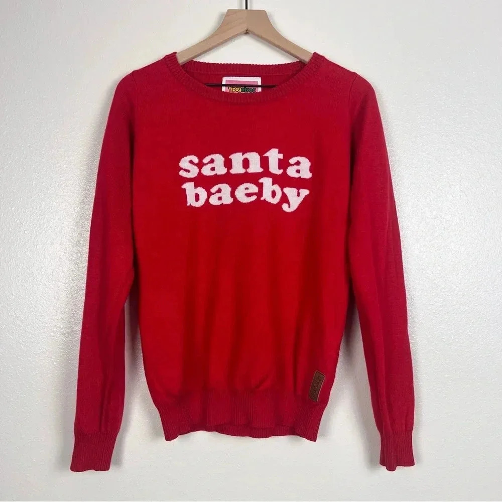 Tipsy Elves Santa Baeby Red Top